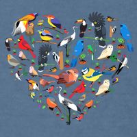 Bird Heart Birding Bird Watching Birder Bird Watcher Garment-Dyed Sweatshirt