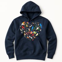 Bird Heart Birding Bird Watching Birder Bird Watcher Hoodie
