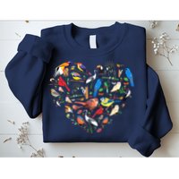 Bird Heart Birding Bird Watching Birder Bird Watcher Sweatshirt