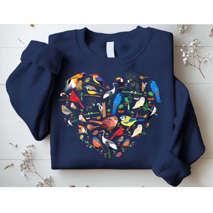 Bird Heart Birding Bird Watching Birder Bird Watcher Sweatshirt