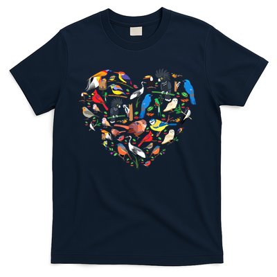 Bird Heart Birding Bird Watching Birder Bird Watcher T-Shirt
