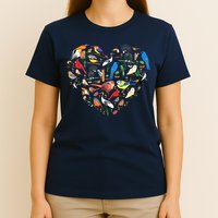 Bird Heart Birding Bird Watching Birder Bird Watcher T-Shirt