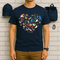Bird Heart Birding Bird Watching Birder Bird Watcher T-Shirt