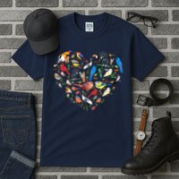 Bird Heart Birding Bird Watching Birder Bird Watcher Tall T-Shirt