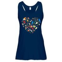 Bird Heart Birding Bird Watching Birder Bird Watcher Ladies Essential Flowy Tank