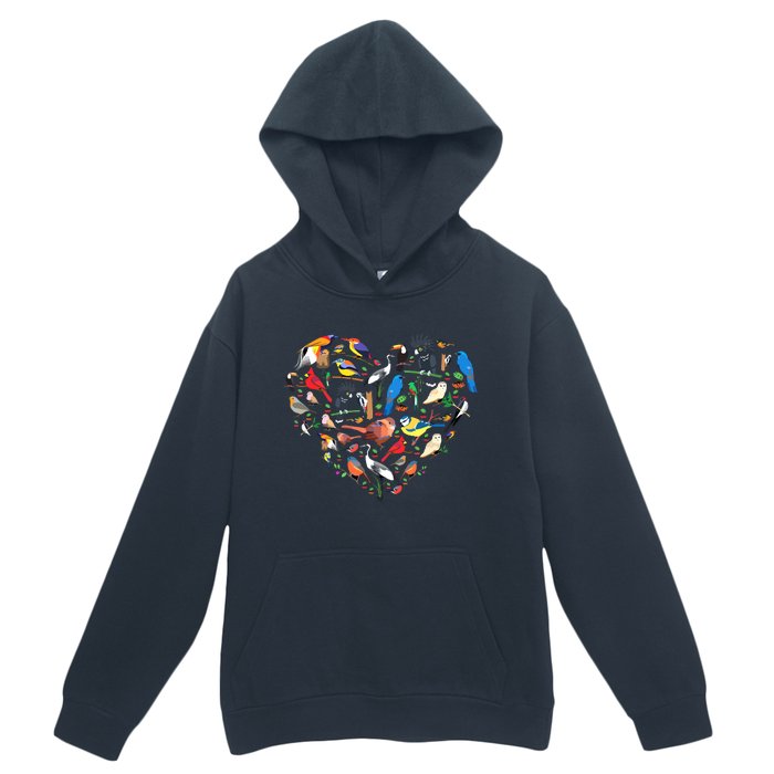 Bird Heart Birding Bird Watching Birder Bird Watcher Urban Pullover Hoodie