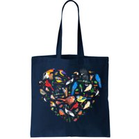 Bird Heart Birding Bird Watching Birder Bird Watcher Tote Bag