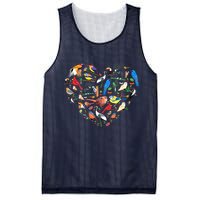 Bird Heart Birding Bird Watching Birder Bird Watcher Mesh Reversible Basketball Jersey Tank