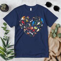 Bird Heart Birding Bird Watching Birder Bird Watcher Premium T-Shirt