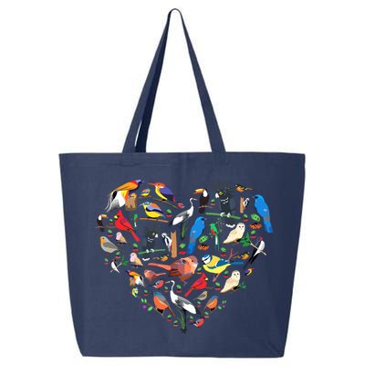Bird Heart Birding Bird Watching Birder Bird Watcher 25L Jumbo Tote