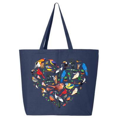 Bird Heart Birding Bird Watching Birder Bird Watcher 25L Jumbo Tote