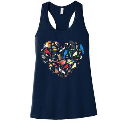 Bird Heart Birding Bird Watching Birder Bird Watcher Womens Tank Top