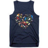 Bird Heart Birding Bird Watching Birder Bird Watcher Tank Top