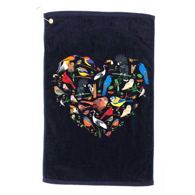 Bird Heart Birding Bird Watching Birder Bird Watcher Golf Towel