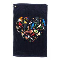 Bird Heart Birding Bird Watching Birder Bird Watcher Golf Towel