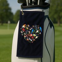Bird Heart Birding Bird Watching Birder Bird Watcher Golf Towel