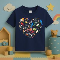 Bird Heart Birding Bird Watching Birder Bird Watcher Toddler T-Shirt