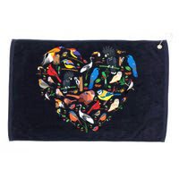Bird Heart Birding Bird Watching Birder Bird Watcher Grommeted Golf Towel