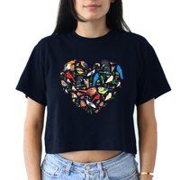 Bird Heart Birding Bird Watching Birder Bird Watcher Crop Top