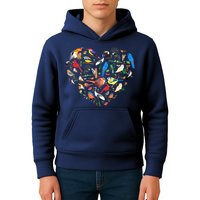 Bird Heart Birding Bird Watching Birder Bird Watcher Kids Hoodie