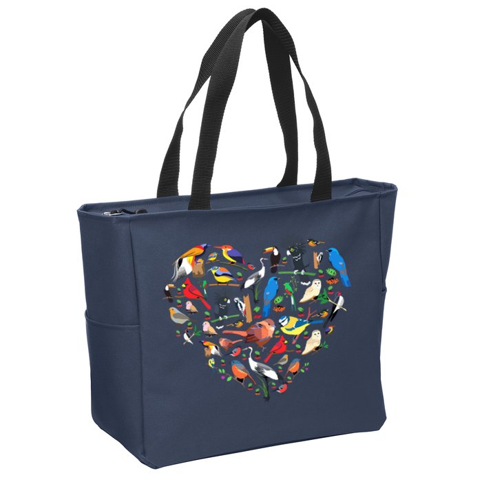 Bird Heart Birding Bird Watching Birder Bird Watcher Zip Tote Bag