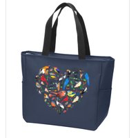 Bird Heart Birding Bird Watching Birder Bird Watcher Zip Tote Bag