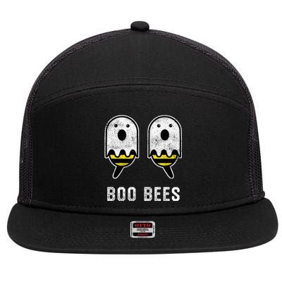 Boobees Halloween Costume Boobs Boo Bees Gift 7 Panel Mesh Trucker Snapback Hat