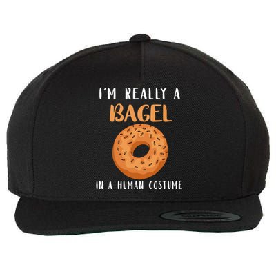 Bagels Hu Costume Baker Baking Bagel Lover Bagel Gift Wool Snapback Cap