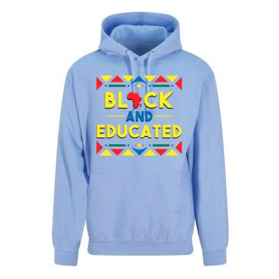 Black History Cool Gift Black And Educated African Colors Gift Unisex Surf Hoodie