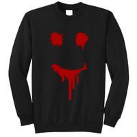 Bloody Halloween Costume I Blood Splatter Smile Sweatshirt