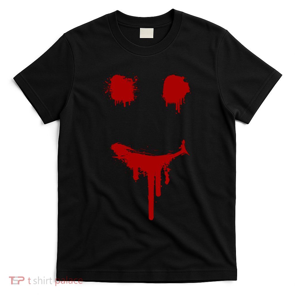Bloody Halloween Costume I Blood Splatter Smile T-Shirt