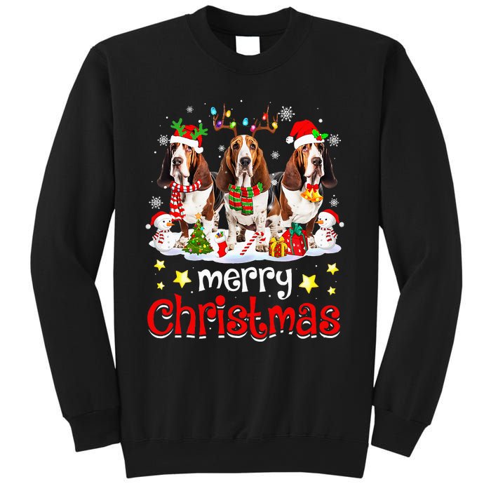 Basset Hound Christmas With Decorations Xmas Sweatshirt