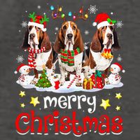 Basset Hound Christmas With Decorations Xmas Vector Backpack