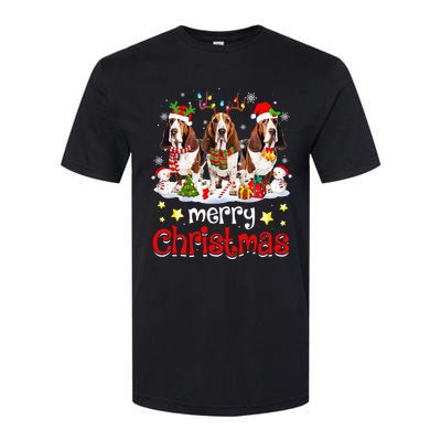 Basset Hound Christmas With Decorations Xmas Softstyle CVC T-Shirt