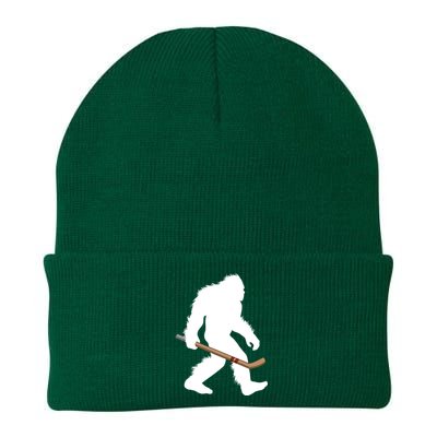 Bigfoot Hockey Cryptid Sasquatch Sport Player Gift Knit Cap Winter Beanie