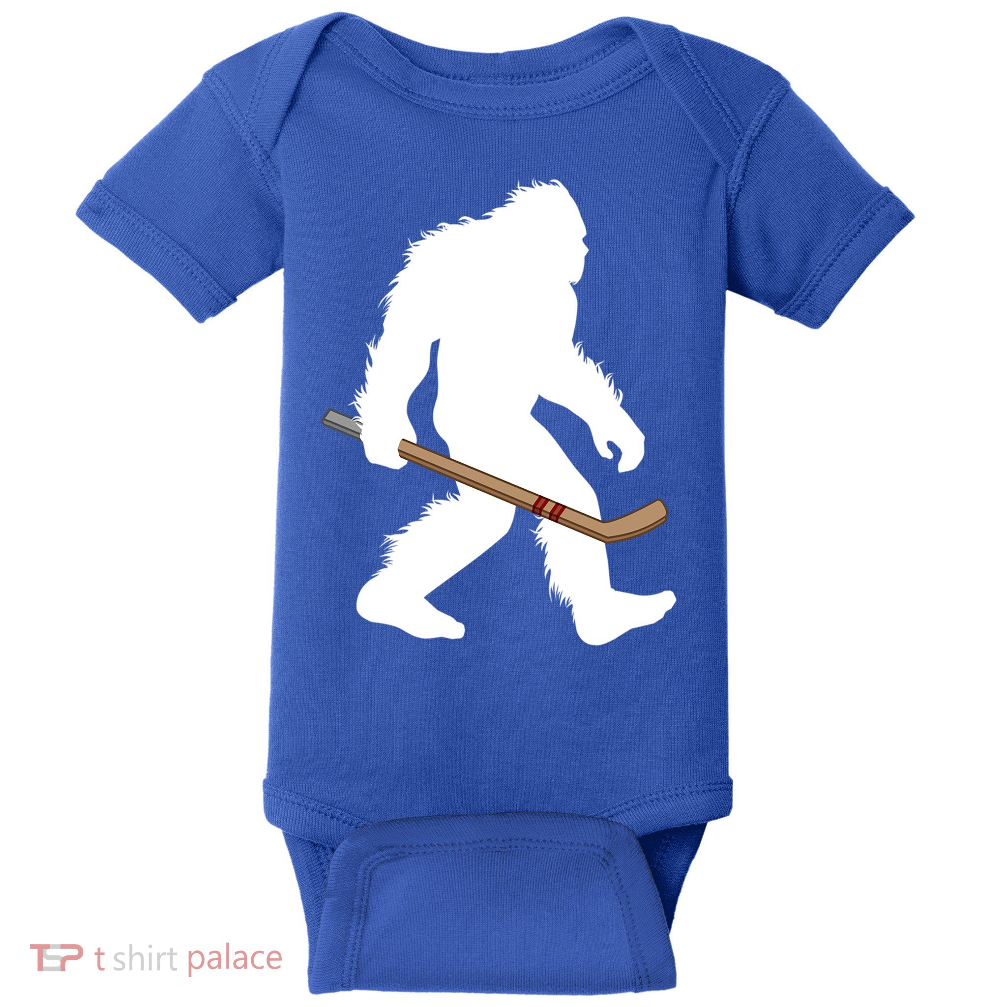 Bigfoot Hockey Cryptid Sasquatch Sport Player Gift Baby Bodysuit