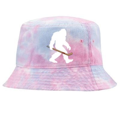 Bigfoot Hockey Cryptid Sasquatch Sport Player Gift Tie-Dyed Bucket Hat