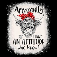 Bleached Highland Cow Apparantly I Have An Attitude Who Knew Legacy Cool Fit Booney Bucket Hat