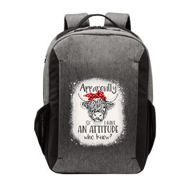 Bleached Highland Cow Apparantly I Have An Attitude Who Knew Vector Backpack