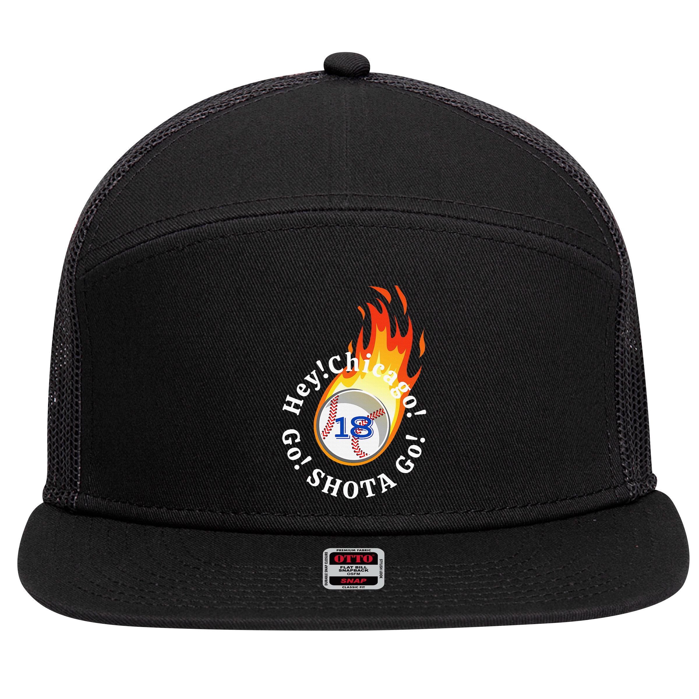 Baseball. Hey! Chicago!. Go! Shota Go! Imanaga 7 Panel Mesh Trucker Snapback Hat