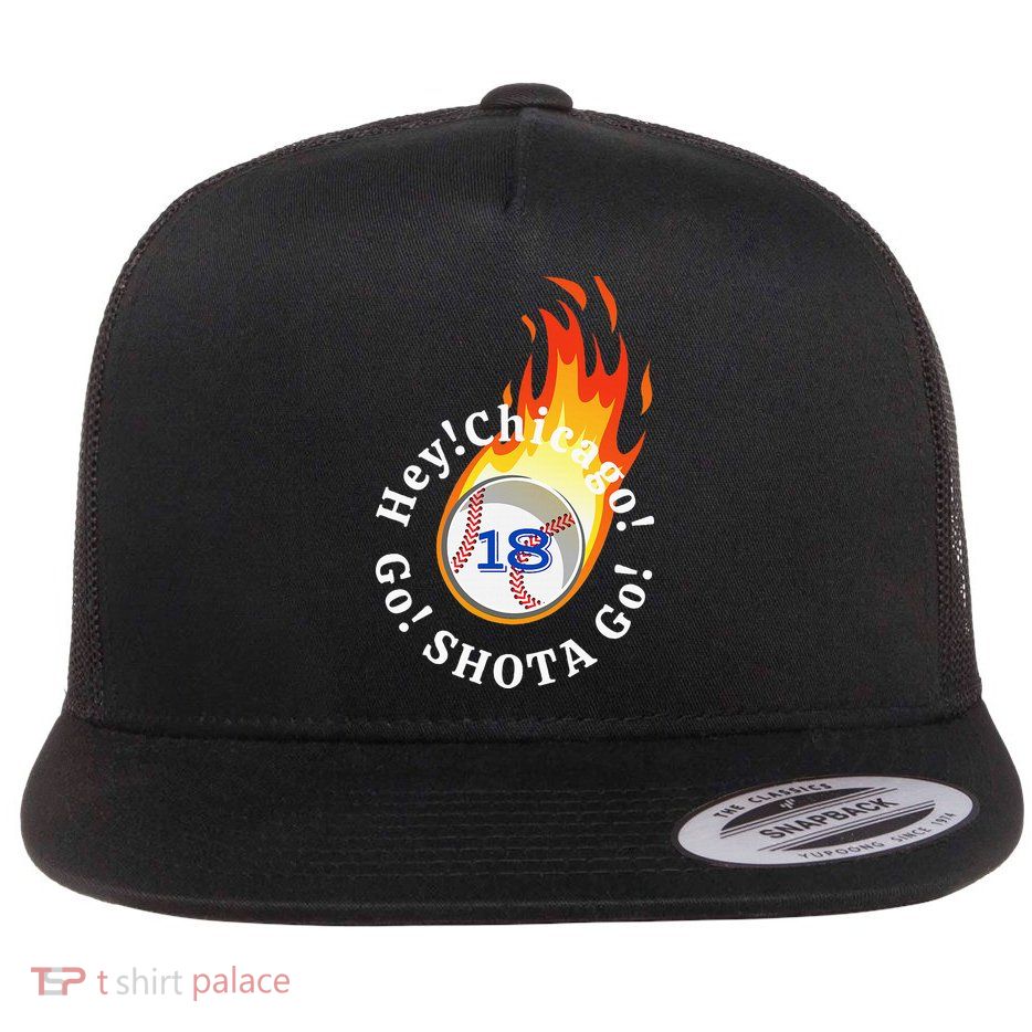 Baseball. Hey! Chicago!. Go! Shota Go! Imanaga Flat Bill Trucker Hat