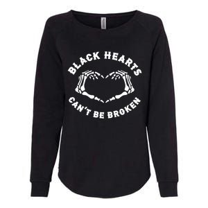 Black Hearts Cant Be Broken Skeleton Heart Hands Punk Goth Great Gift Womens California Wash Sweatshirt