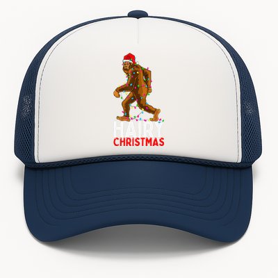 Bigfoot Hairy Christmas Funny Xmas Funny Pajama Trucker Hat