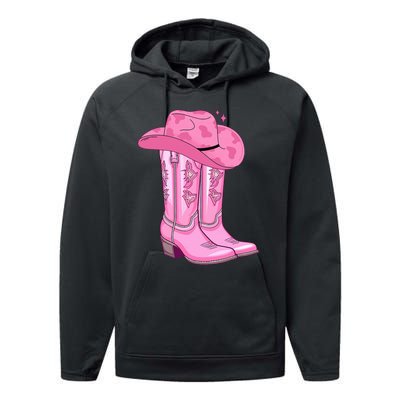 Boot Hat Cowgirl Performance Fleece Hoodie