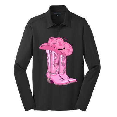 Boot Hat Cowgirl Silk Touch Performance Long Sleeve Polo