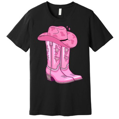 Boot Hat Cowgirl Premium T-Shirt