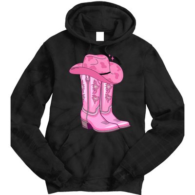 Boot Hat Cowgirl Tie Dye Hoodie