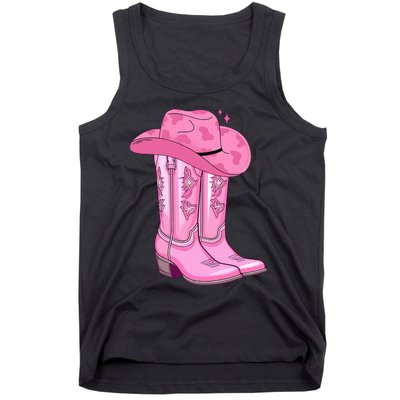 Boot Hat Cowgirl Tank Top