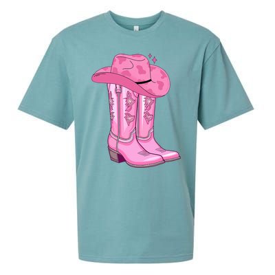 Boot Hat Cowgirl Sueded Cloud Jersey T-Shirt