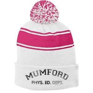 Beverly Hills Cop Mumford Phys. Ed. Stripe Pom Pom Beanie